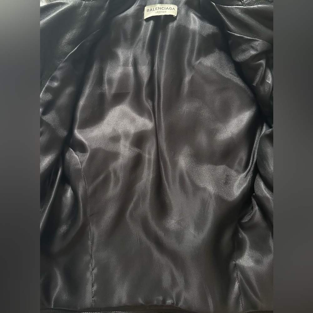 Balenciaga Black Leather Jacket - Picture 7 of 8